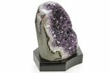 Amethyst Cluster With Wood Base - Uruguay #225960-1